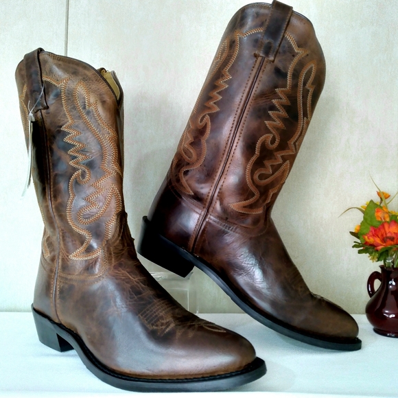 XWIDE Smoky Mountain Mens Western Cowboy Boot, Denver sz 10.5 EE 14 EE Brown NIB - Picture 9 of 16